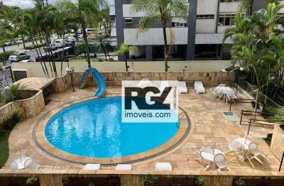 Apartamento frente mar área útil 265 m² com 3 dormitórios (1 suíte) - venda por r$ 2.360.000 ou aluguel por r$ 9.850/mês - aparecida - santos/sp