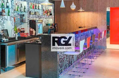 Studio em hotel com 1 suíte à venda, 18 m² por r$ 300.000 - valongo - santos/sp