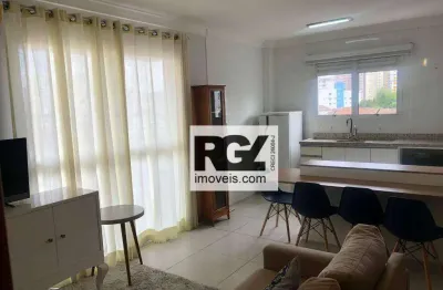 Apartamento com 1 dormitório para alugar, 52 m² por r$ 3.800,00/mês - boqueirão - santos/sp