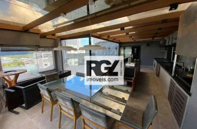 Cobertura com 4 dormitórios à venda, 680 m² por r$ 10.000.000,01 - ponta da praia - santos/sp