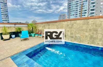 Cobertura com 3 dormitórios à venda, 258 m² por r$ 1.699.000,00 - gonzaga - santos/sp