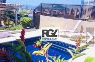 Cobertura com 4 dormitórios à venda, 323 m² por r$ 2.400.000,00 - aparecida - santos/sp