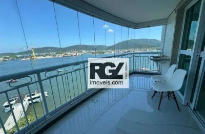 Apartamento com 3 dormitórios para alugar, 199 m² por r$ 16.000,00/mês - ponta da praia - santos/sp