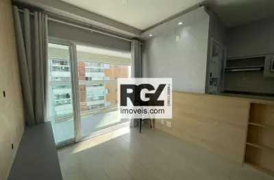 Apartamento com 1 dormitório para alugar, 50 m² por r$ 4.500,00/mês - ponta da praia - santos/sp