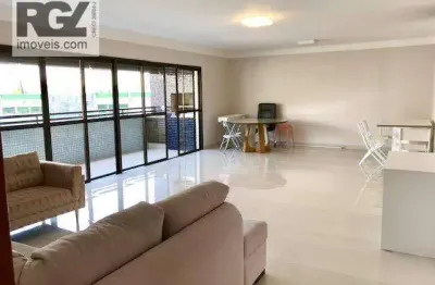Apartamento com 4 dormitórios para alugar, 213 m² por r$ 17.000,00/mês - boqueirão - santos/sp