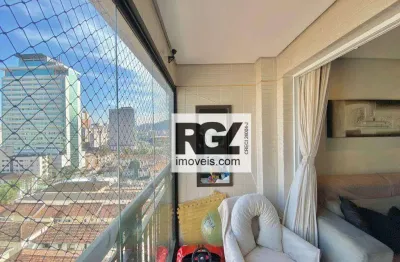 Apartamento com 3 dormitórios à venda, 80 m² por r$ 900.000,00 - gonzaga - santos/sp