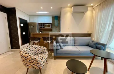 Apartamento com 1 dormitório para alugar, 49 m² por r$ 4.500,00/mês - ponta da praia - santos/sp