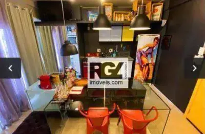 Apartamento com 1 dormitório para alugar, 57 m² por r$ 4.500,00/mês - ponta da praia - santos/sp