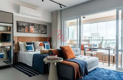 Apartamento para venda e locação no campo belo com 48m², 1 quarto e 1 vaga - próximo ao aeroporto d