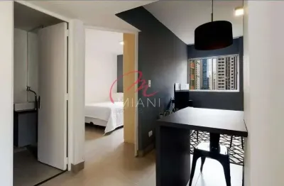 Apartamento para locação com 40m², 1 quarto e 1 vaga de garagem no itaim bibi - próx. da estação ci