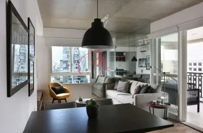 Apartamento mobiliado para locação na cidade monções, 1 quarto, 1 suíte e 1 vaga de garagem - próxi