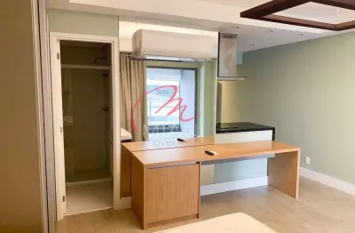 Apartamento para locação no brooklin paulista com 43.80m² com 1 quarto e 1 vaga de garagem - próxim