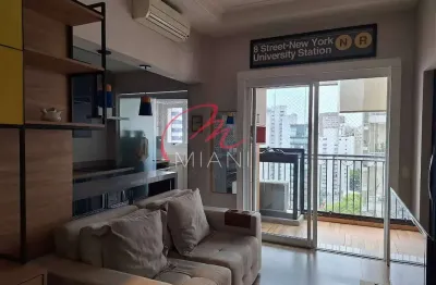 Apartamento para locação na vila nova conceição com 48m², 1 quarto, 1 banheiro e 1 vaga de garagem