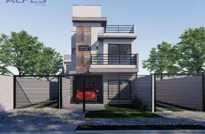 Sobrado com 3 dormitórios à venda, 112 m² por r$ 699.000,00 - xaxim - curitiba/pr