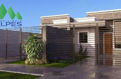 Casa térrea de frente pra rua em fase final de construção