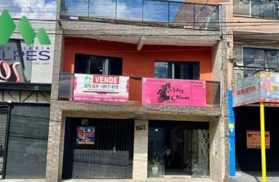 Sobrado triplex com 4 dormitórios e sala comercial à venda, 345 m²  por r$ 850.000 - sitio cercado - curitiba/pr