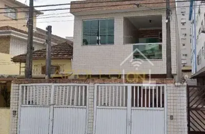 Casa sobreposta - 3 quartos -  campo grande - santos