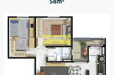 Apartamento com 2 quartos à venda no Jardim do Lago, Jundiaí 