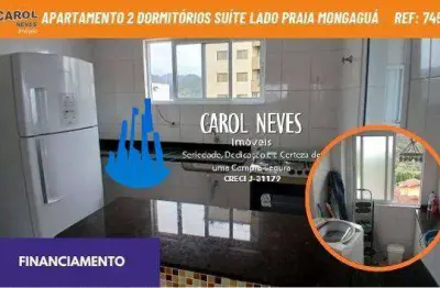 Apartamento 2 dormitorios 1 suite lado praia financiamento mongagua