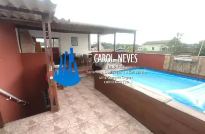 Sobrado 2 dormitórios 1 suíte piscina lado pista à vista jussara mongaguá