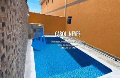 Sobrado novo 2 suítes piscina lado praia financiamento bancário itanhaém