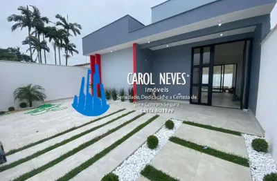 Casa nova 3 dormitórios 2 suítes lado praia financiamento bancário itanhaém