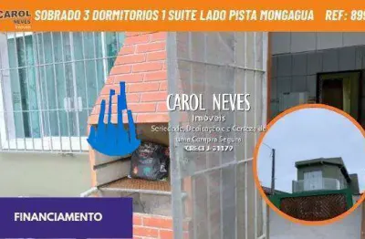 Sobrado 3 dormitórios 1 suite lado pista financiamento mongaguá