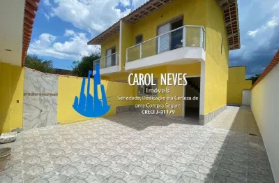 Sobrado 2 dormitórios lado praia financiamento bancário verde mar mongaguá