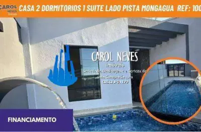 Casa nova alto padrão 2 dormitórios 1 suíte financiamento bancário mongaguá