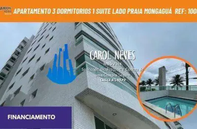 Apartamento 3 dormitórios 1 suíte financiamento bancário centro mongaguá