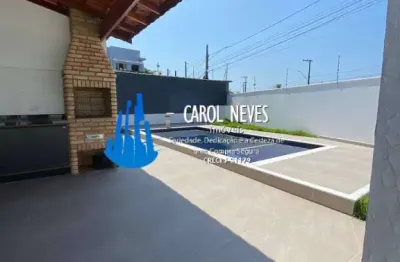 Casa nova 3 dormitórios lado praia piscina financiamento bancário itanhaém