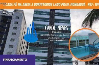 Apartamento 2 dormitórios suíte lado praia financiamento bancário mongaguá
