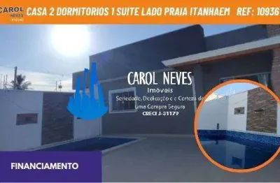 Casa nova 2 dormitórios 1 suíte lado praia financiamento bancário itanhaém