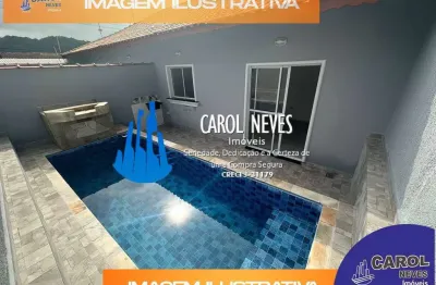 Casa nova 2 dormitórios suíte lado pista financiamento bancário mongaguá