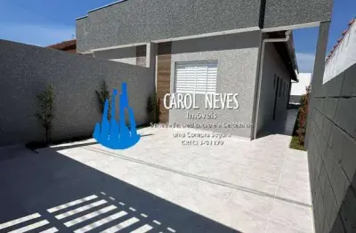 Casa nova 2 dormitorios 1 suite lado pista financiamento bancario itanhaem
