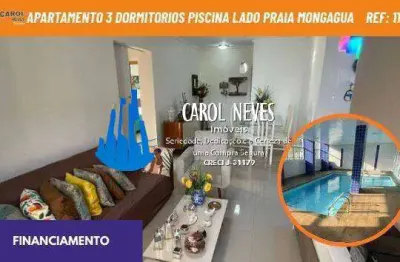 Apartamento 3 dormitorios 1 suite financiamento bancario centro mongagua