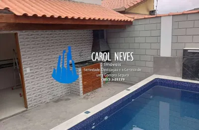 Casa 2 dormitorios 1 suite piscina lado praia financiamento itanhaem