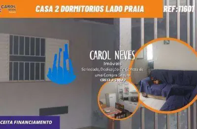 Casa 2 dormitorios lado praia financiamento bancario mongagua