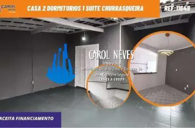 Casa 2 dormitorios 1 suite lado pista financiamento bancario mongagua