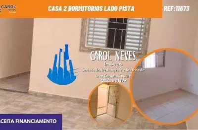 Casa 2 dormitorios lado pista financiamento bancario itanhaem