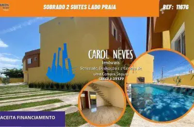 Sobrado 2 suites lado praia financiamento bancario itanhaem