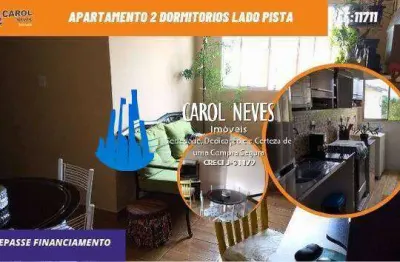 Apartamento 2 dormitorios lado pista repasse financiamento itanhaem