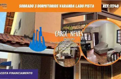 Sobrado 3 dormitorios varanda lado pista financiamento itanhaem
