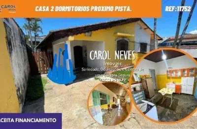Casa 2 dormitorios lado pista financiamento bancario mongagua