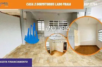 Casa 2 dormitorios lado praia financiamento bancario praia grande