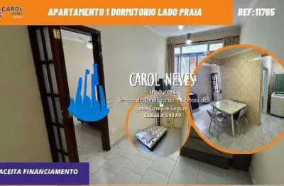 Apartamento 1 dormitorio lado praia financiamento bancario praia grande