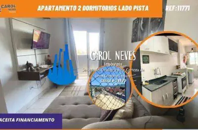 Apartamento 2 dormitorios lado pista financiamento bancario mongagua