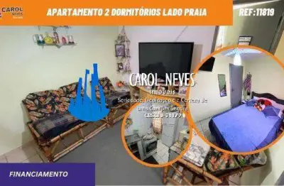 Apartamento 2 dormitorios lado praia financiamento bancario itanhaem