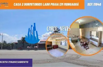 Casa 2 dormitorios lado praia financiamento bancario mongagua