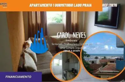 Apartamento 1 dormitorio lado praia financiamento mongagua